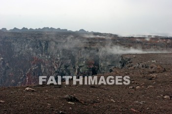 volcano, volcano crater, volcano national park, island of hawaii, hawaii, volcanoes