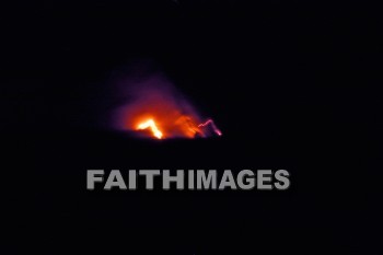 volcano, volcano eruption, night-time, shore, island of hawaii, hawaii, volcanoes, shores