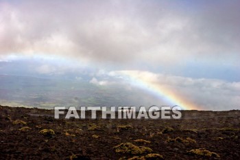 rainbow, haleakala national park, maui, hawaii, rainbows