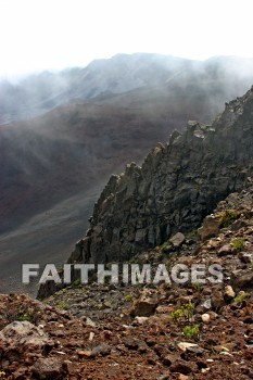 pu'u 'ula'ula summit, crater, caldera, extinct volcano, haleakala national park, maui, hawaii, craters