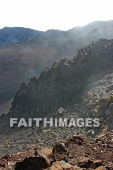 pu'u 'ula'ula summit, crater, caldera, extinct volcano, haleakala national park, maui, hawaii, craters