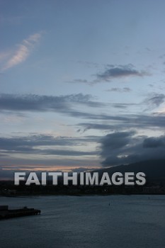 evening clouds, sunset, evening, harbor, kahului, maui, hawaii, sunsets, evenings, harbors