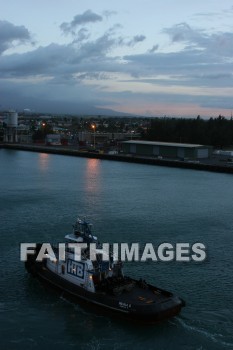 evening clouds, sunset, evening, tug boat, harbor, kahului, maui, hawaii, sunsets, evenings, harbors