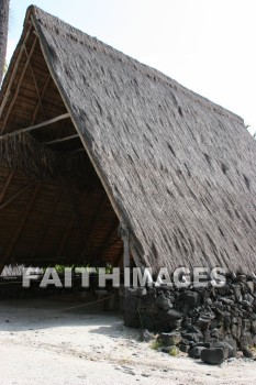 thatch, thatched roof, thatched roof hut, hut, roof, pu'uhonua o honaunau national historical park, kona, island of hawaii, hawaii, thatches, huts, roofs