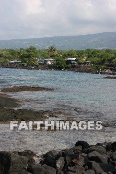 rocky shore, shore line, bay, ocean, sea, pu'uhonua o honaunau national historical park, kona, island of hawaii, hawaii, bays, oceans, seas