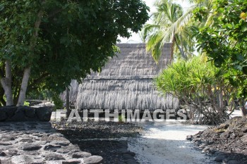 thatch, thatched roof, roof, hut, halau, storage, work shed, pu'uhonua o honaunau national historical park, kona, island of hawaii, hawaii, thatches, roofs, huts, storages