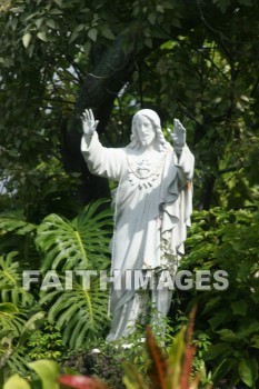 statue of jesus, Jesus, statue, st. benedict catholic church, honaunau, south kona, kona, island of hawaii, hawaii