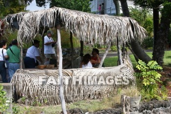 thatched roof, thatch, thatched, reception booth, st. benedict catholic church, honaunau, south kona, kona, island of hawaii, hawaii, thatches