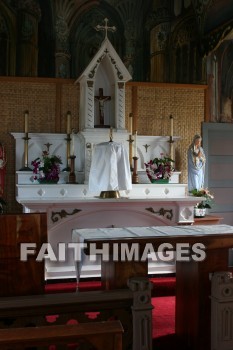 wall paintings, Cross, st. benedict catholic church, honaunau, south kona, kona, island of hawaii, hawaii, crosses