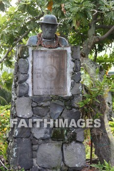 statue, st. benedict catholic church, honaunau, south kona, kona, island of hawaii, hawaii