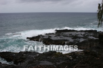 seacoast, ocean, sea, wave, geyser, spouting horn, kuai, hawaii, seacoasts, oceans, seas, waves, geysers