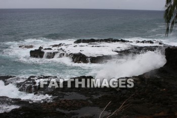 seacoast, ocean, sea, wave, geyser, spouting horn, kuai, hawaii, seacoasts, oceans, seas, waves, geysers