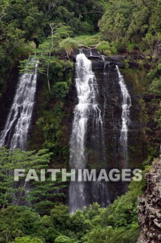 Opaekaa Falls, kuai, hawaii, water, river, waters, rivers