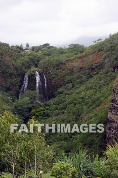 Opaekaa Falls, kuai, hawaii, water, river, waters, rivers