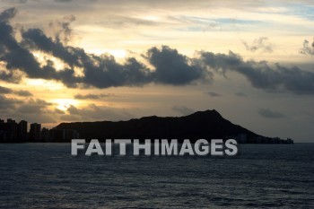 sunrise, sunset, cloud, mountain, Diamondhead, volcano, extinct, color, colorful, light, bright, beginning, opening, new, honolulu, hawaii, sunrises, sunsets, clouds, mountains, volcanoes, colors, lights, openings