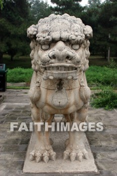 Lion, stone animals on the sacred way, ming tombs, imperial tombs, burial, cemetery, grave, death, dying, dead, dies, china, Lions, burials, cemeteries, Graves, deaths