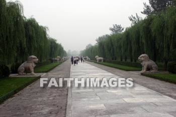 Lion, stone animals on the sacred way, ming tombs, imperial tombs, burial, cemetery, grave, death, dying, dead, dies, china, Lions, burials, cemeteries, Graves, deaths