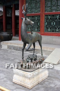 bronze deer, the summer palace, beijing, china