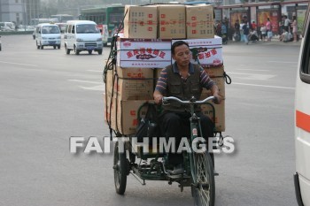 three-wheel bicycle, bicycle, xian, china, bicycles