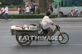 three-wheel bicycle, bicycle, xian, china, bicycles