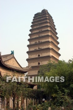 small wild goose pagoda, xian, china