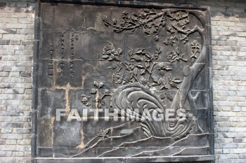 carving, engraving, ancient cemetery, cemetery, small wild goose pagoda, xian, china, engravings, cemeteries