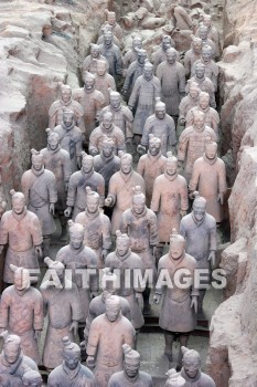 terracota warriors, guard, 2200 years old, 7000 figures, xian, china, guards