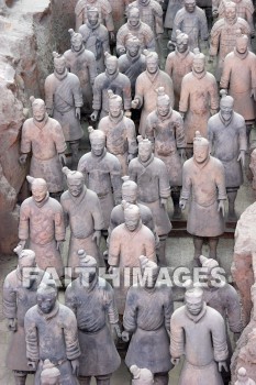 terracota warriors, guard, 2200 years old, 7000 figures, xian, china, guards