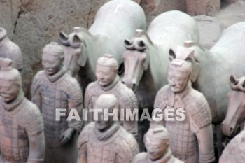 terracota warriors, guard, 2200 years old, 7000 figures, xian, china, guards