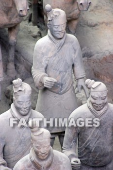 terracota warriors, guard, 2200 years old, 7000 figures, xian, china, guards