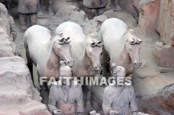 terracota warriors, guard, 2200 years old, 7000 figures, xian, china, guards