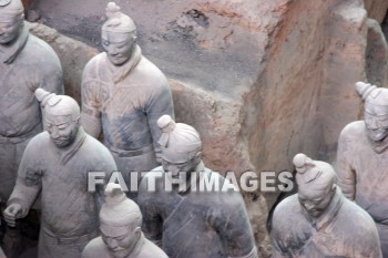 terracota warriors, guard, 2200 years old, 7000 figures, xian, china, guards