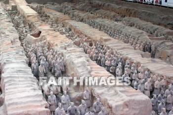 terracota warriors, guard, 2200 years old, 7000 figures, xian, china, guards