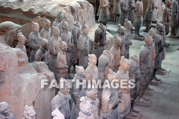 terracota warriors, guard, 2200 years old, 7000 figures, xian, china, guards