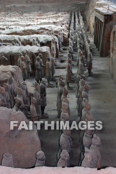 terracota warriors, guard, 2200 years old, 7000 figures, xian, china, guards