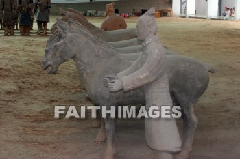 terracota warriors, guard, 2200 years old, 7000 figures, xian, china, guards