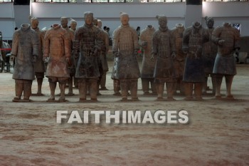 terracota warriors, guard, 2200 years old, 7000 figures, xian, china, guards