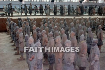 terracota warriors, guard, 2200 years old, 7000 figures, xian, china, guards