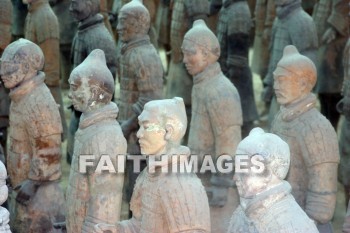 terracota warriors, guard, 2200 years old, 7000 figures, xian, china, guards