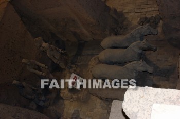 terracota warriors, horse, guard, 2200 years old, 7000 figures, xian, china, horses, guards