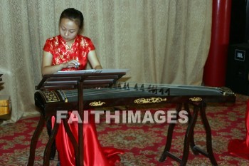 chinese woman, musical instrument, costume, dress, attire, cloth, Clothing, xian, china, musical instruments, Costumes, dresses, cloths