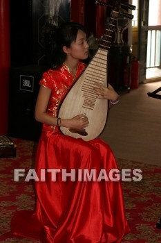 chinese woman, musical instrument, costume, dress, attire, cloth, Clothing, xian, china, musical instruments, Costumes, dresses, cloths