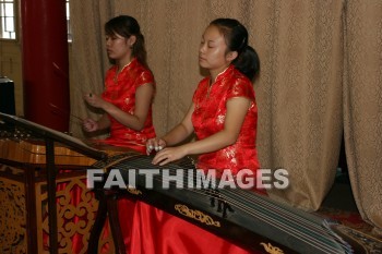 chinese women, musical instrument, costume, dress, attire, cloth, Clothing, xian, china, musical instruments, Costumes, dresses, cloths