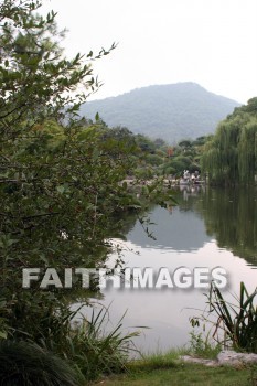 mountain, lake, forest, reflection, west lake, hangzhou, china, mountains, lakes, forests, reflections