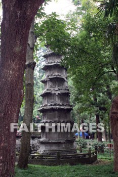 shrine, ling yin buddhist temple, hangzhou, china, shrines