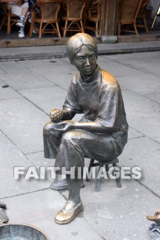 bronze statue of woman, woman's statue, statue, hangzhou, china