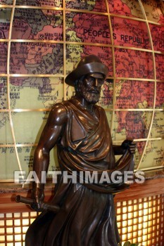 explorer, statue of an explorer, shanghai, china, explorers