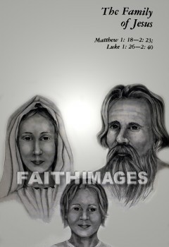 jesus' family, Mary, mother, Joseph, legal father, matthew 1:18--2:23, luke 1:26--2:40, mothers