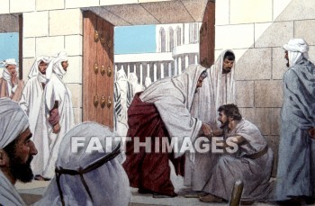 peter, crippled, Beggar, beautiful gate, temple, acts 3:1-11, heal, heals, healed, Healing, healer, Healers, healer's, healers', beggars, temples