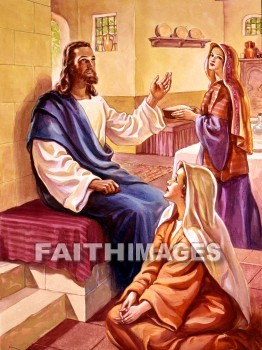 Jesus, Mary, Martha, Bethany, luke 10:38-42, home, listen, listens, listened, listening, listener, listener's, listeners', busy, hark, hearken, attend, heed, hear, overhear, give attention, monitor, receive, take advice, welcome, accept